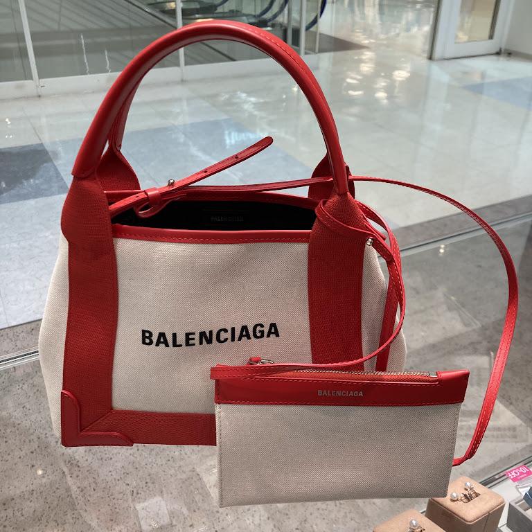 バレンシアガ カバスXS レザー キャンバスバッグ レッド