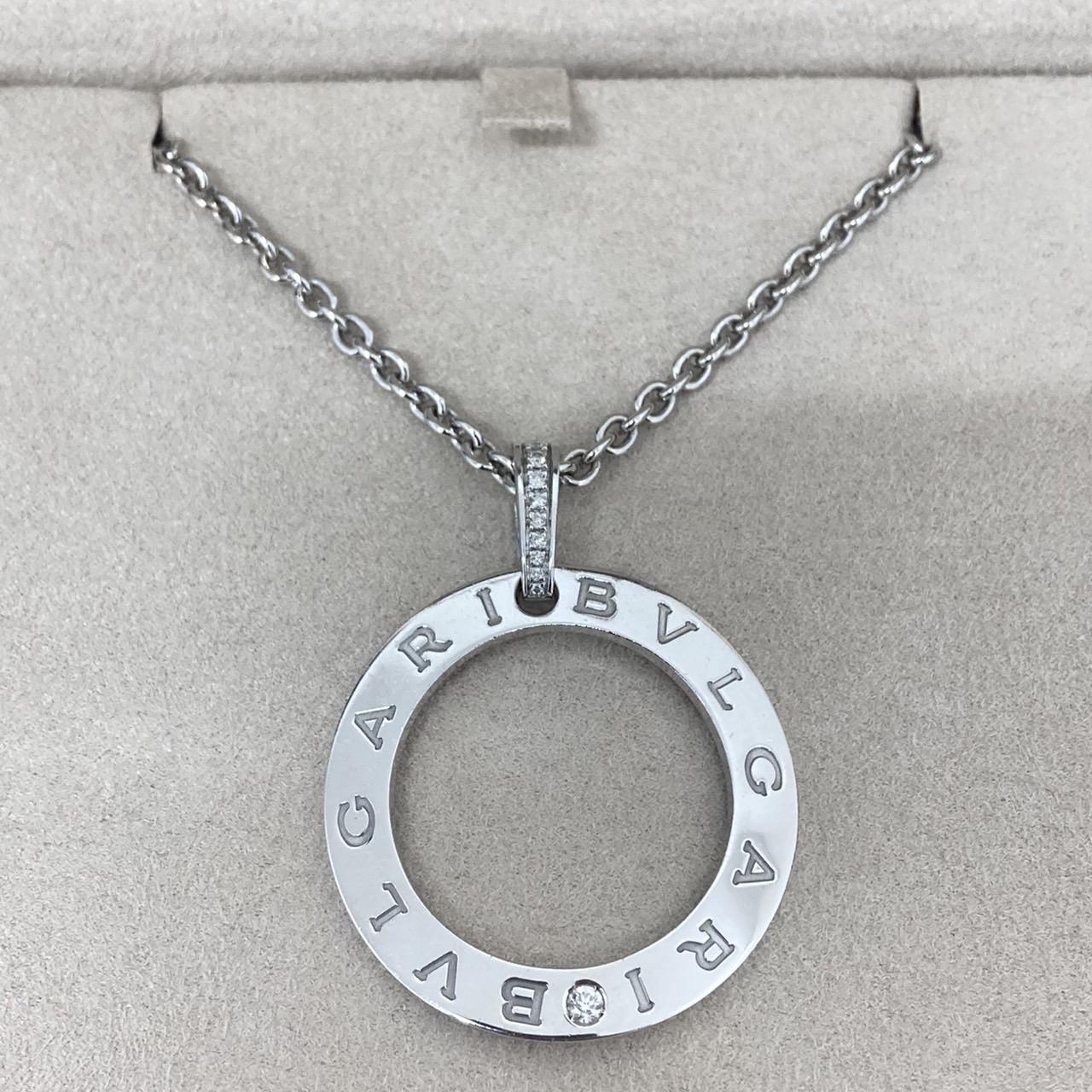 BVLGARI K18WG ブルガリブルガリ ソートワール ダイヤモンド ネックレス