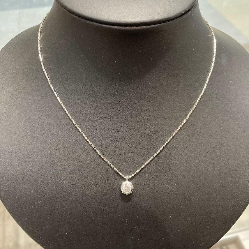 Pt900 ダイヤモンドネックレス 0.43ct 4.82g