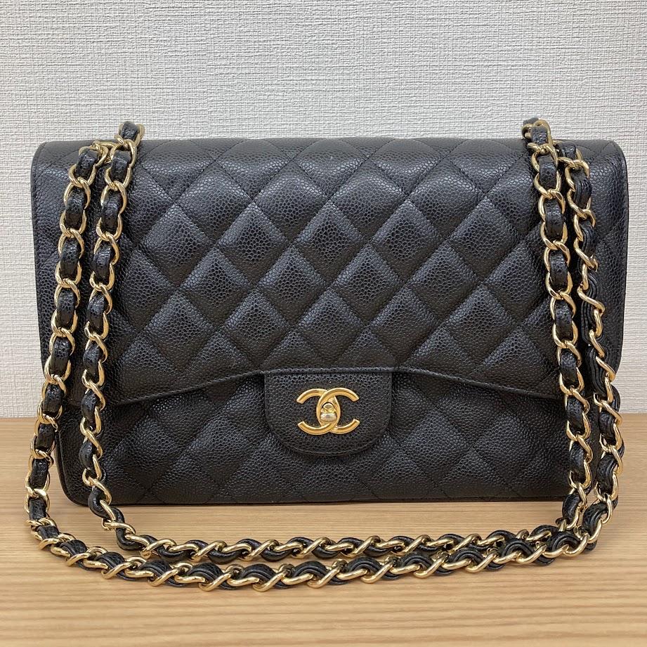 CHANEL キャビアスキン チェーンバッグ