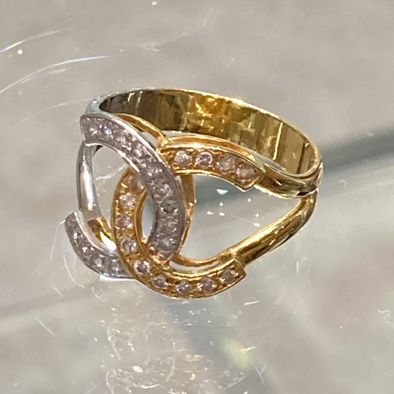 PT900/K18 D0.3ct 4.66g リング