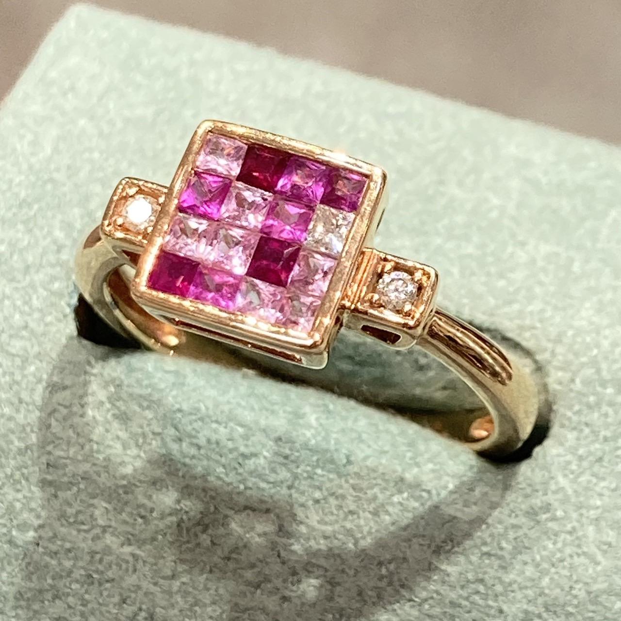 K18PG 0.09ct 0.528ct 3.32g リング