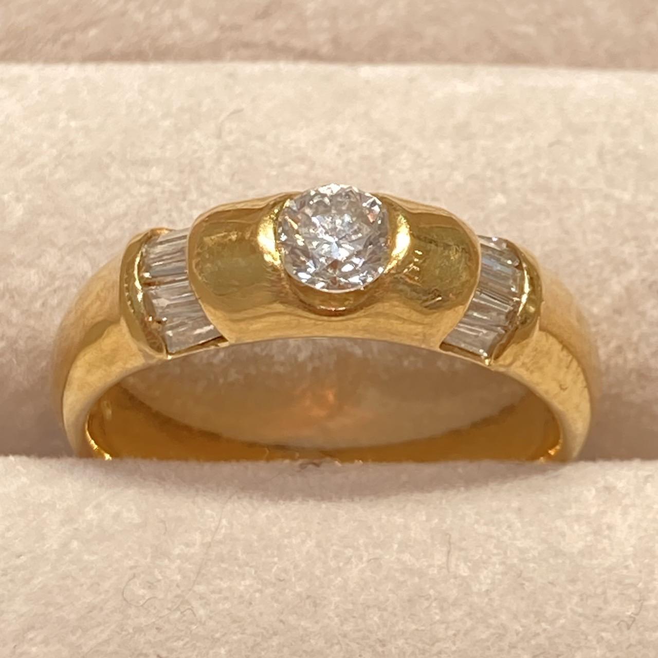 K18 D0.334ct D0.30ct 6.54g リング