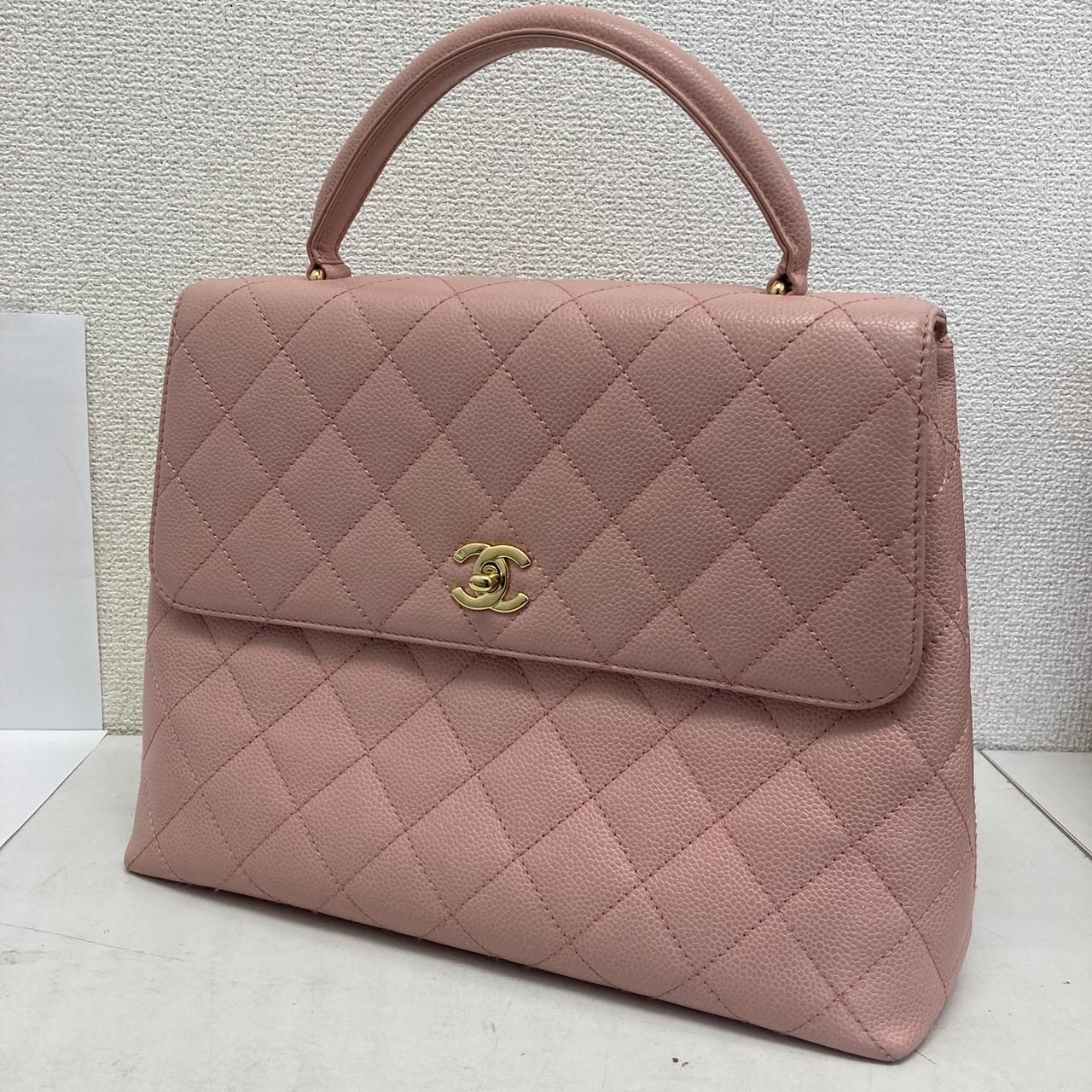 CHANEL マトラッセ キャビアスキン ハンドバッグ