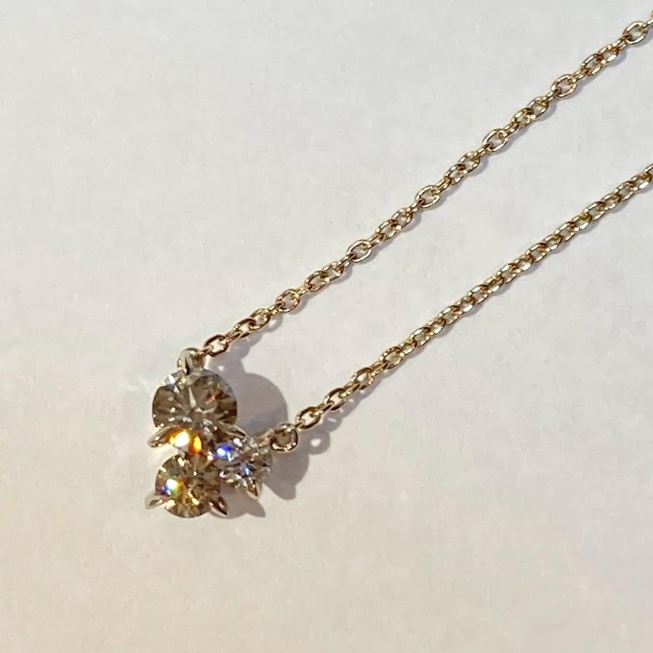 カシケイ　ダイヤモンドネックレス　K18　0.3ct