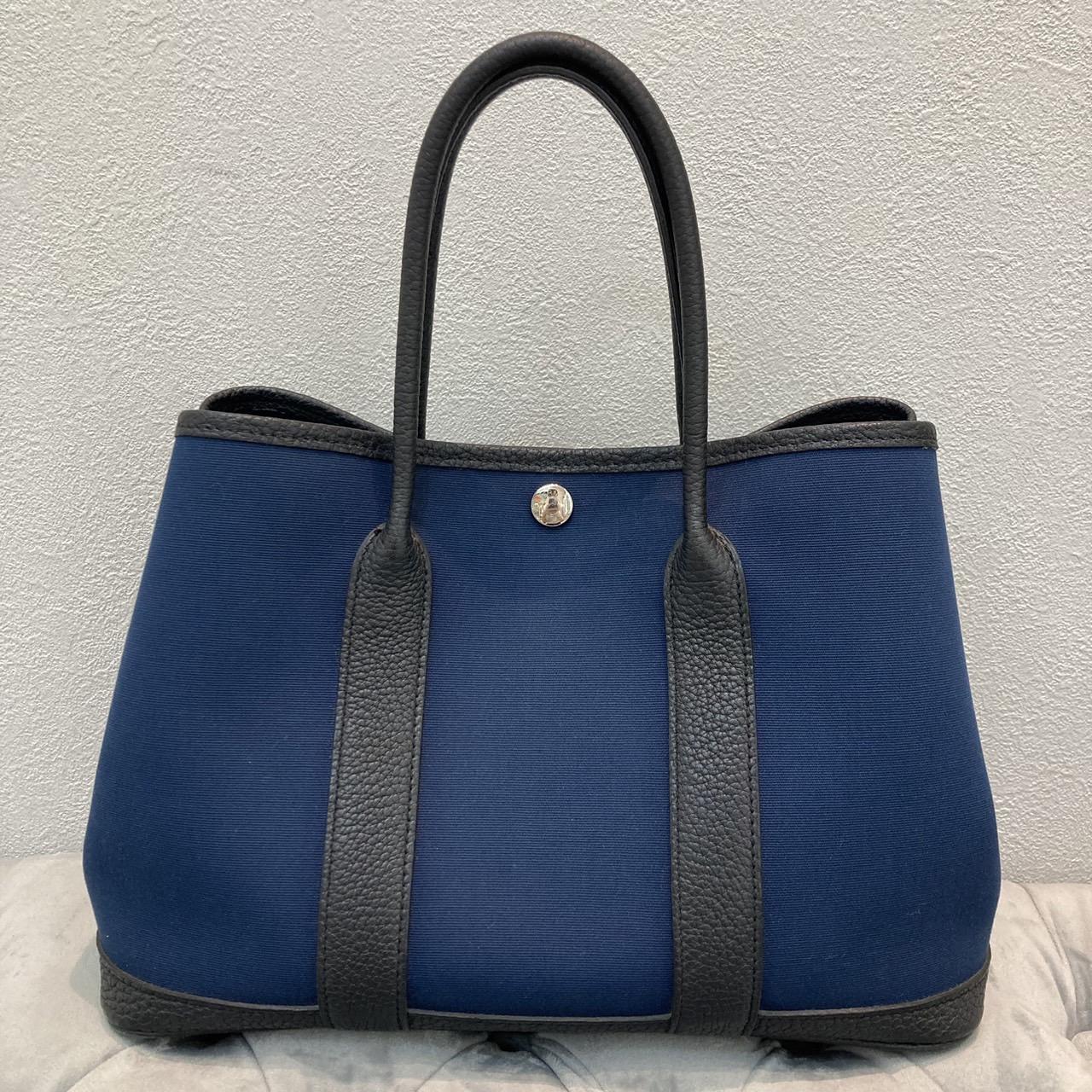 エルメス ガーデンパーティーTPM トワルオフィシエ ネイビー