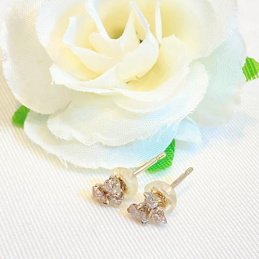 カシケイ ダイヤモンド ピアス K18 0.46ct
