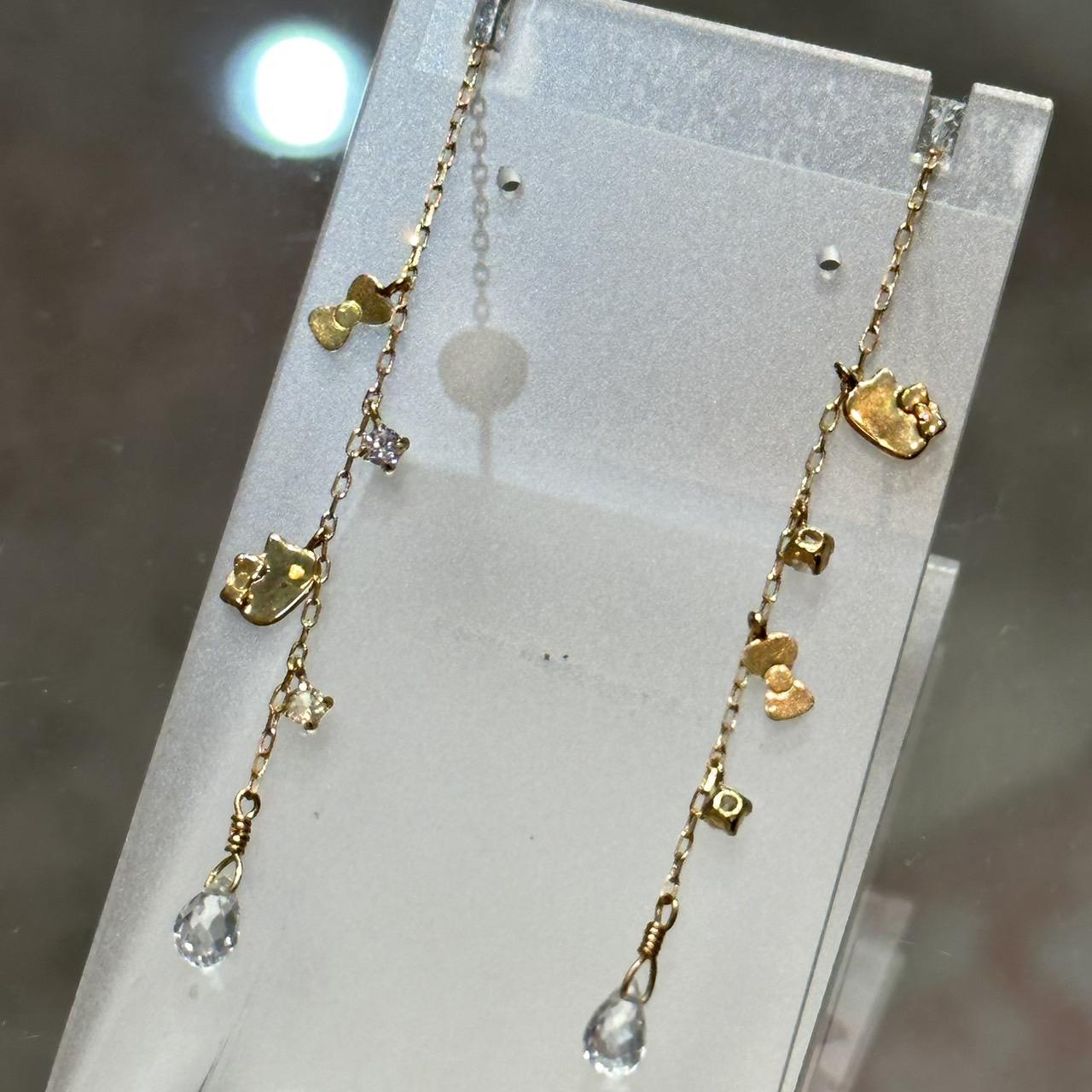 K10 キティちゃんデザイン ピアス 0.92g