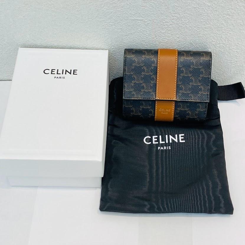 CELINE セリーヌ トリオンフ スモール トリフォールドウォレット 三つ折り財布