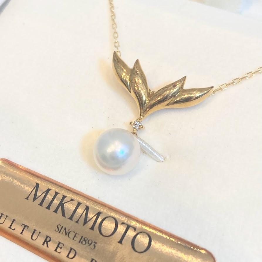 ミキモト K18 パール付きネックレス 3.14g