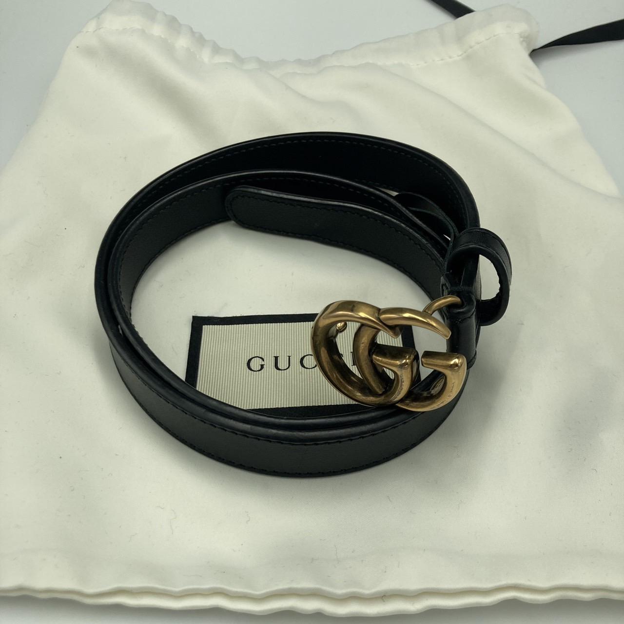 GUCCI　グッチ　GGマーモント　レザー　ベルト　409417