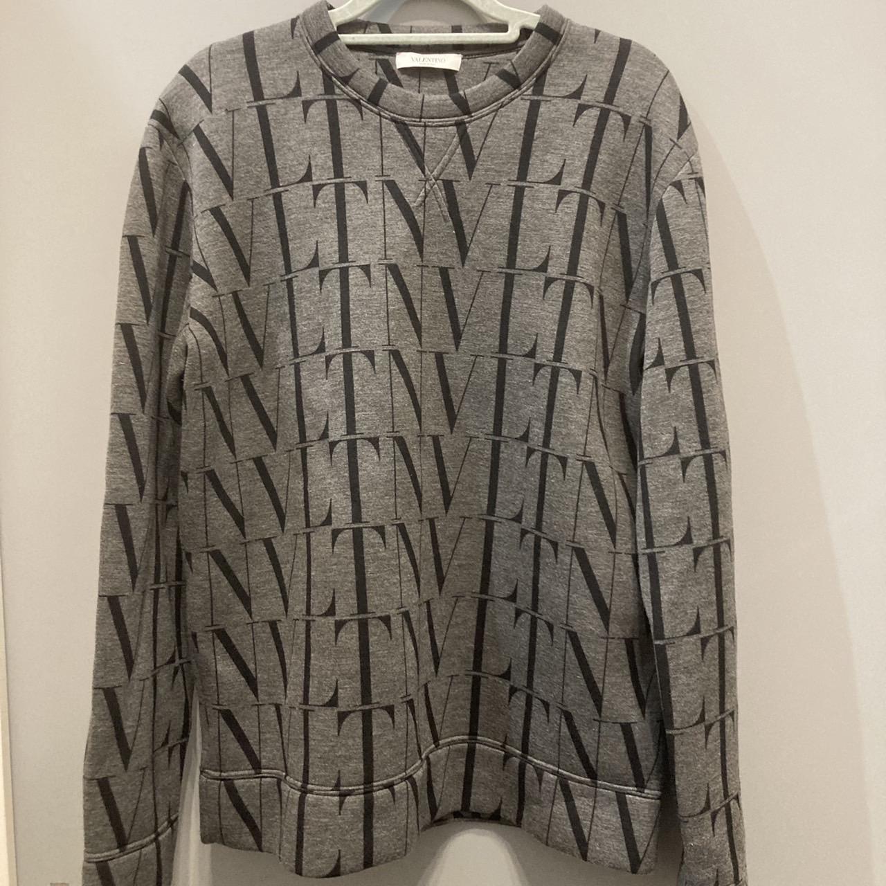 VALENTINO ヴァレンティノ CREWNECK LOGO SWEATSHIRT IN GREY スウェット ロゴ S