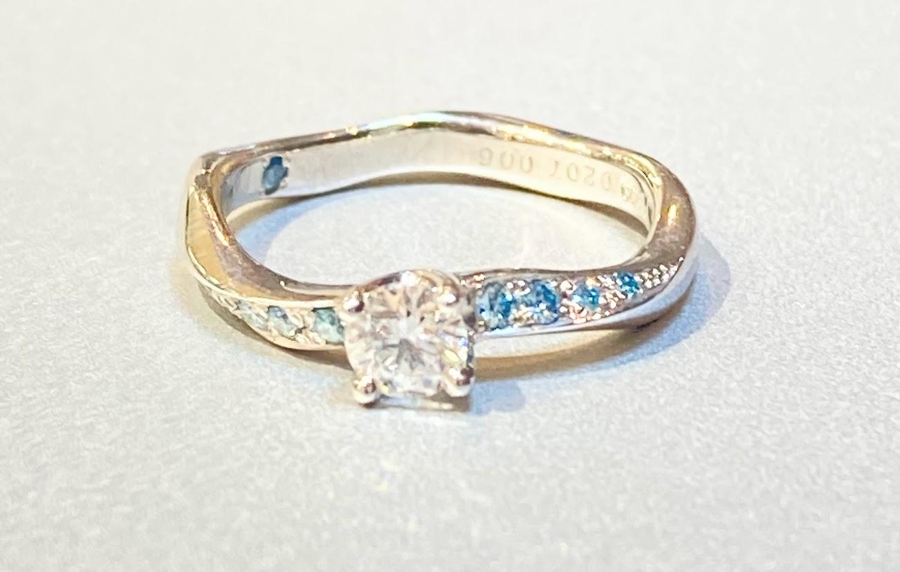 Pt900 3.19g 0.207ct リング
