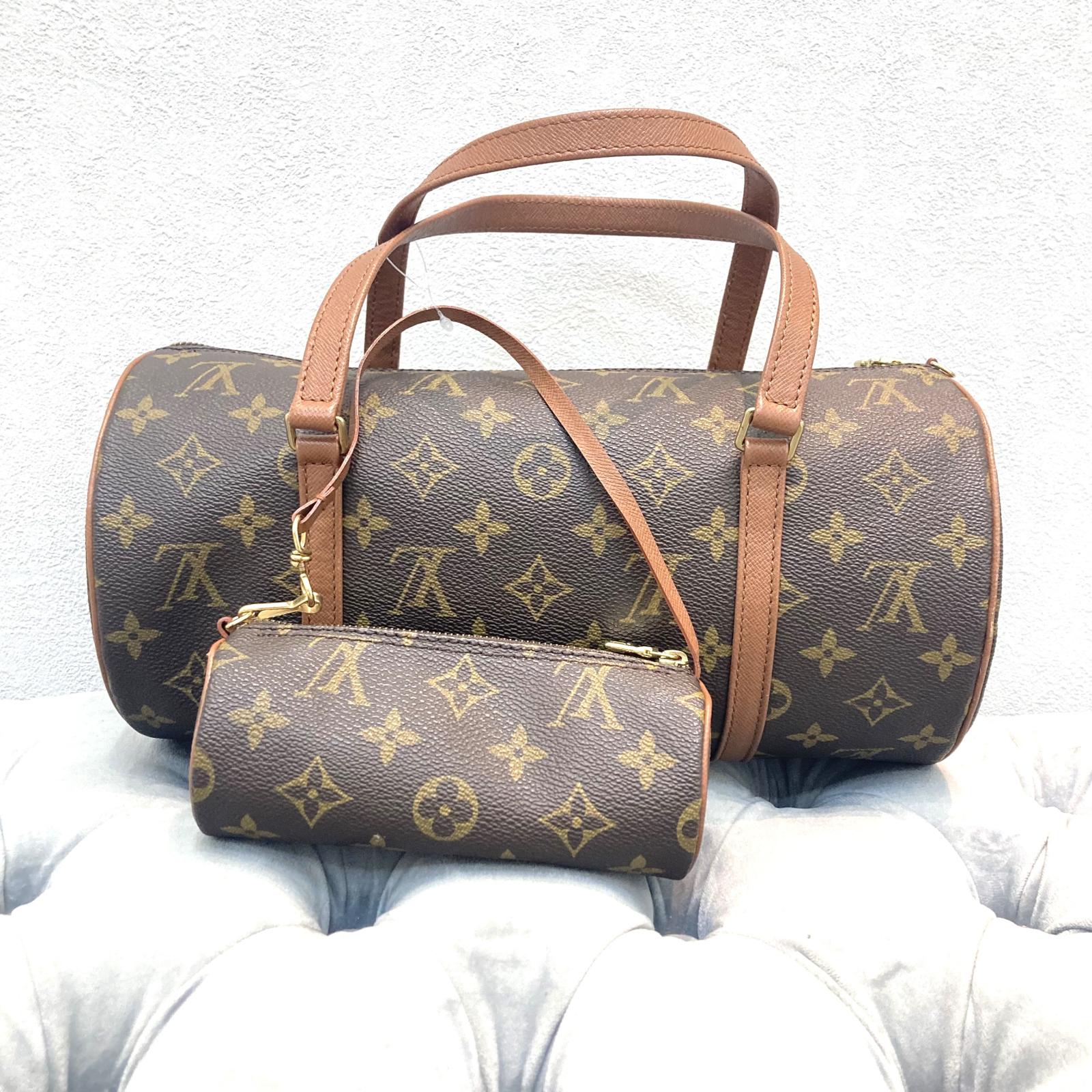 LOUIS VUITTON ルイヴィトン M51365 旧型パピヨンGM ハンドバック モノグラム ポーチ付き