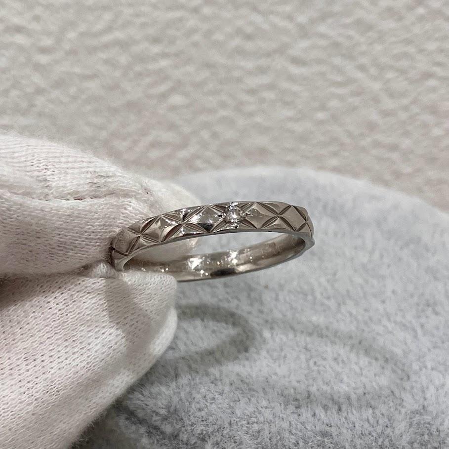 CHANEL マトラッセリング 6.62g Pt950 1PD
