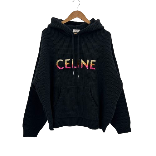 CELINE ウールニット パーカー