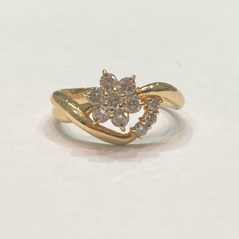 K18 ダイヤモンドリング 0.5ct