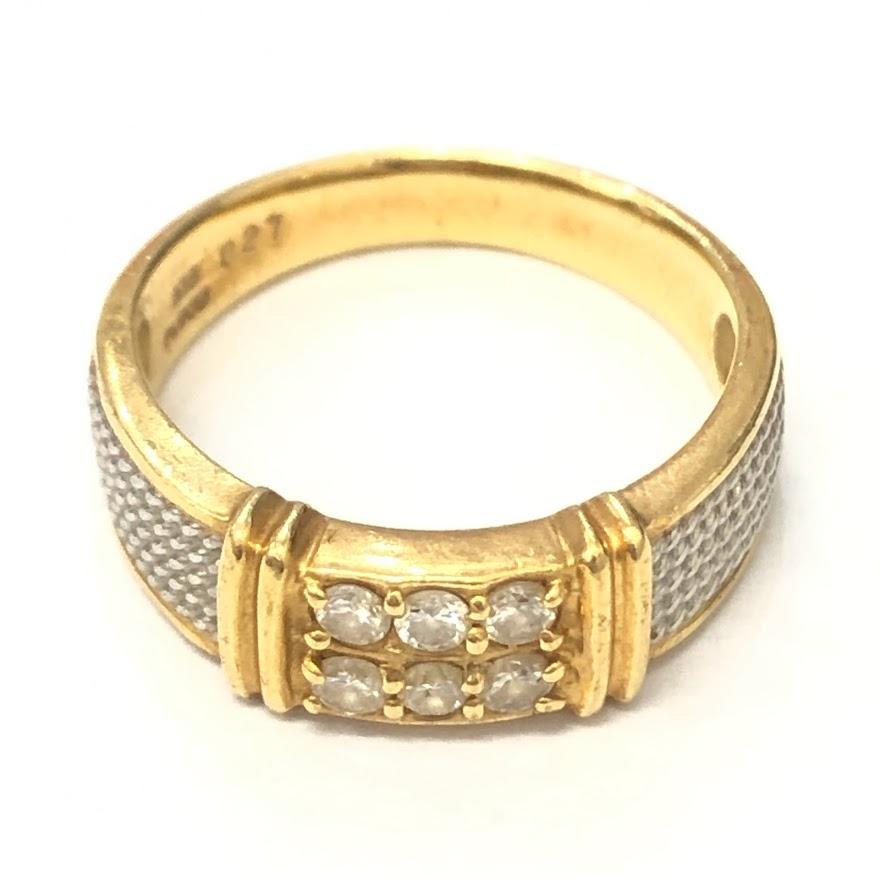 K18/PT900 D0.27ct コンビリング