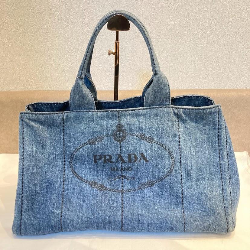 PRADA プラダ カナパ デニム トートバッグ