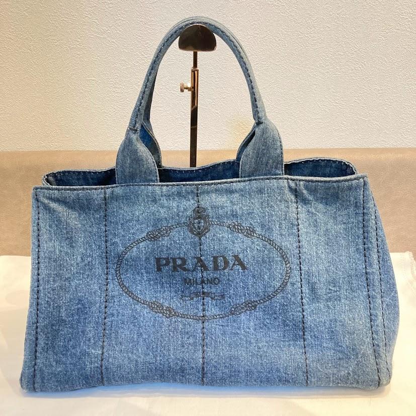 PRADA プラダ　カナパ　デニム　トートバッグ