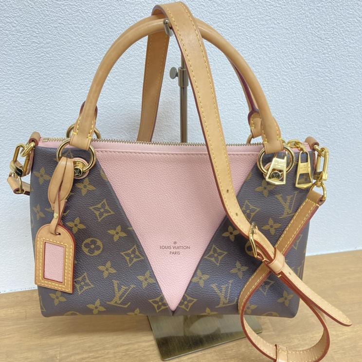 LOUIS VUITTON ルイヴィトン モノグラム VトートBB M43967 2WAYバック ローズプードル