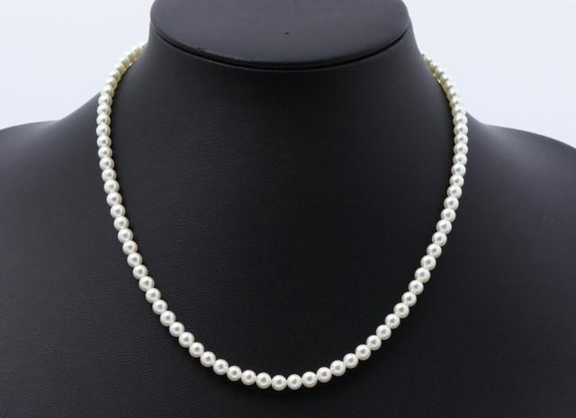 ミキモト MIKIMOTO パールネックレス K18WG