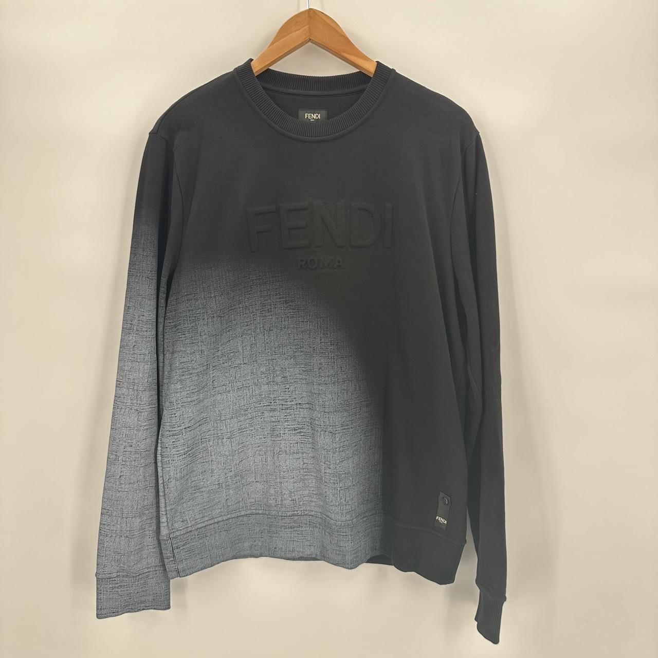 FENDI フェンディ グラデーション シャドウ エンボス スウェット トレーナー モノクロ