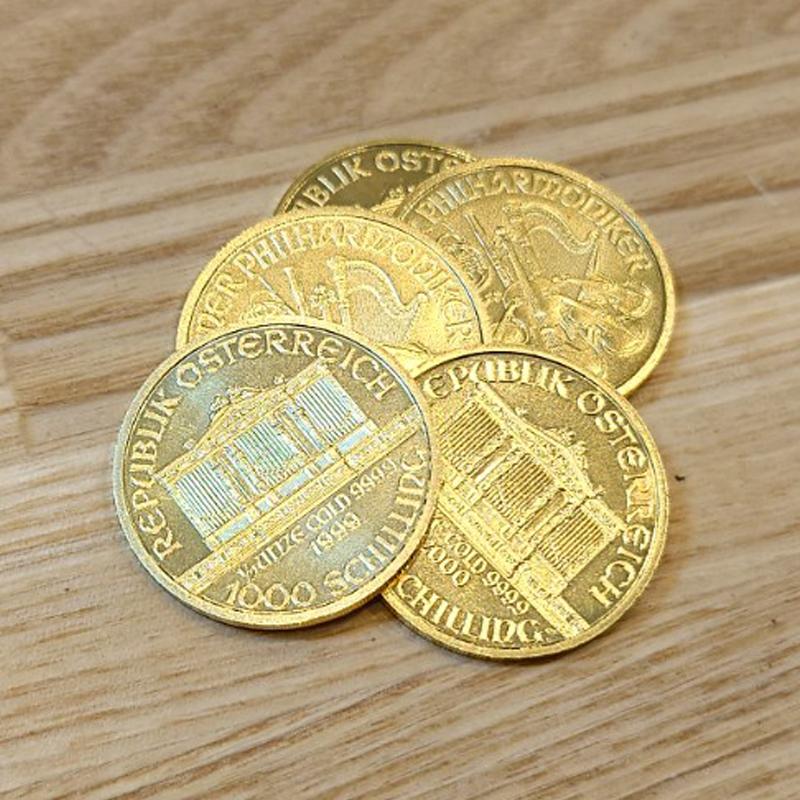 ウィーン金貨 1/5oz 5枚の買取金額