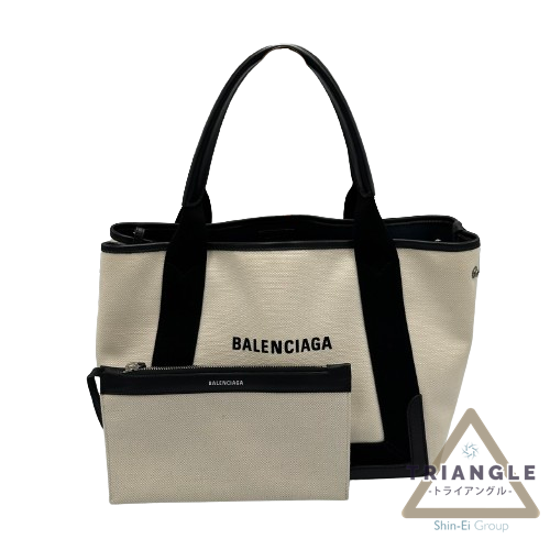 BALENCIAGA バレンシアガ カバスS トートバッグ ポーチ付 ホワイト