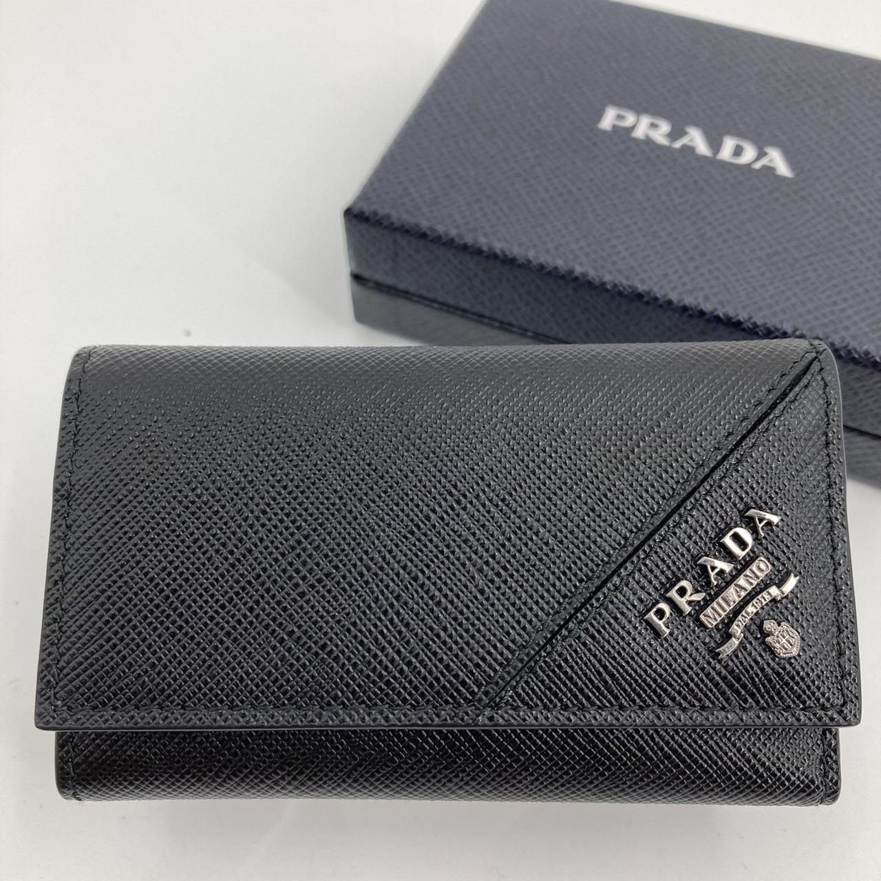 PRADA プラダ 6連キーケース サフィアーノ レザー 2PG222 ブラック