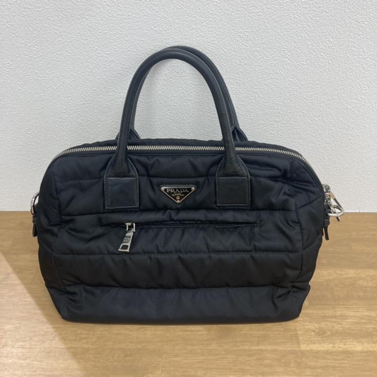 PRADA プラダ TESSUTO BOMBER テスートボンバー ハンドバッグ ブラック