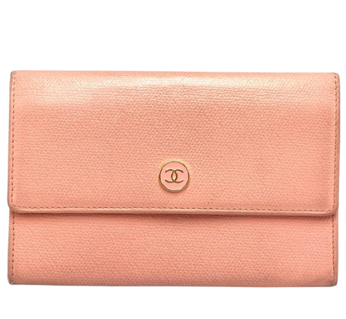 CHANEL シャネル ココマーク 三つ折り財布 ピンク