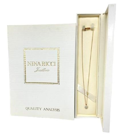 NINA RICCI K18 ダイヤモンド ネックレス 0.38ct 0.21ct 総重量 2.34g