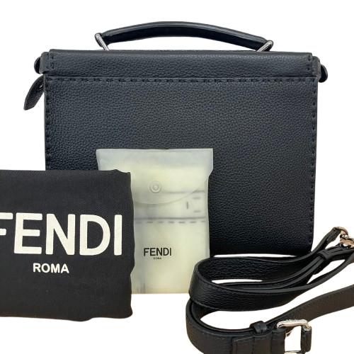 FENDI フェンディ セレリア ピーカブー 2WAY ショルダー ハンドバッグ 7VA422 レザー ブラック