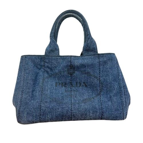 PRADA カナパ デニム ハンドバッグ