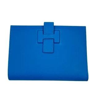 HERMES エルメス Hパッサン コンパクトウォレット ブルー 財布