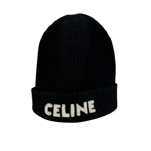 CELINE セリーヌ リブ編み ウールニット帽 2A25R535Q