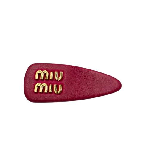 ミュウミュウ MIUMIU バレッタ ピンク