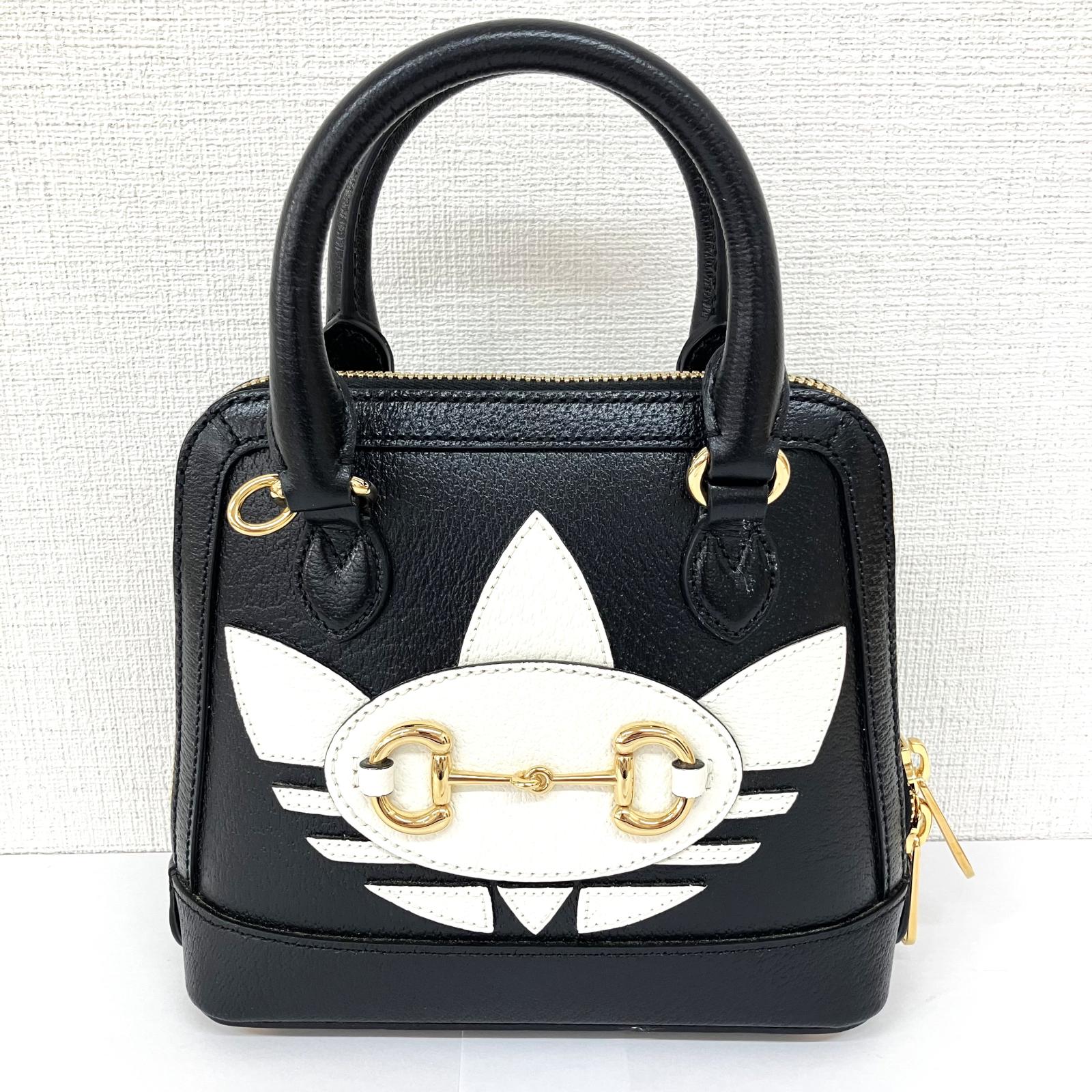 グッチ×アディダス ホースビット1955 レザー 2WAYハンドバッグ