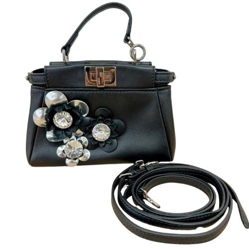 FENDI マイクロピーカブー フラワーストーン