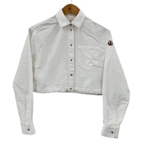 MONCLER クロップドコットンシャツ 40 ホワイト