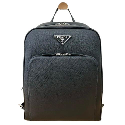 PRADA プラダ サフィアーノ ブラックレザーバックパック 2VZ102