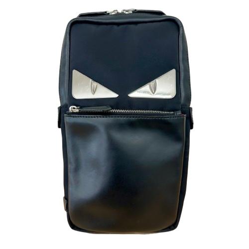 FENDI フェンディ モンスター ボディバッグ ブラックレザー 7VZ033