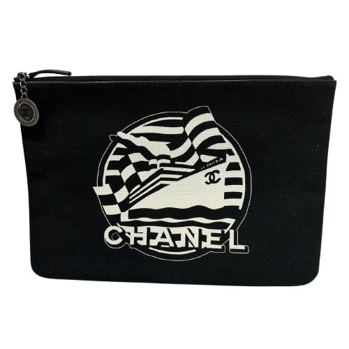 CHANEL シャネル LA PAUSA クルーズ 船モチーフ CC ココマーク クラッチバッグ 