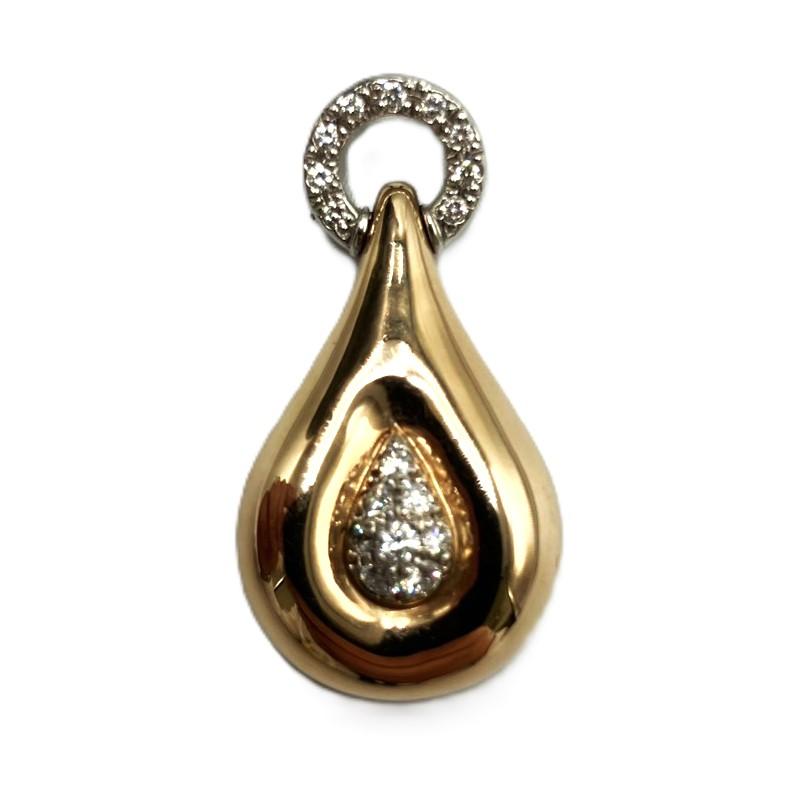 K18/Pt900 ダイヤペンダント D0.28ct 8.35g