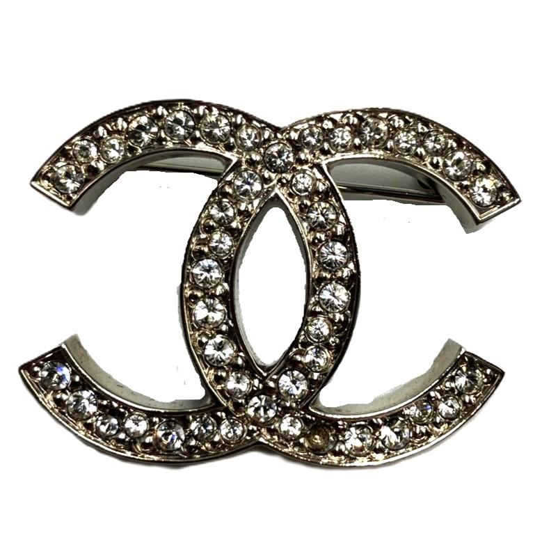 CHANEL シャネル ココマーク ラインストーン ブローチ