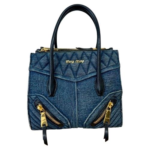 miu miu ミュウミュウ バイカーデニム 2WAY ハンドバッグ