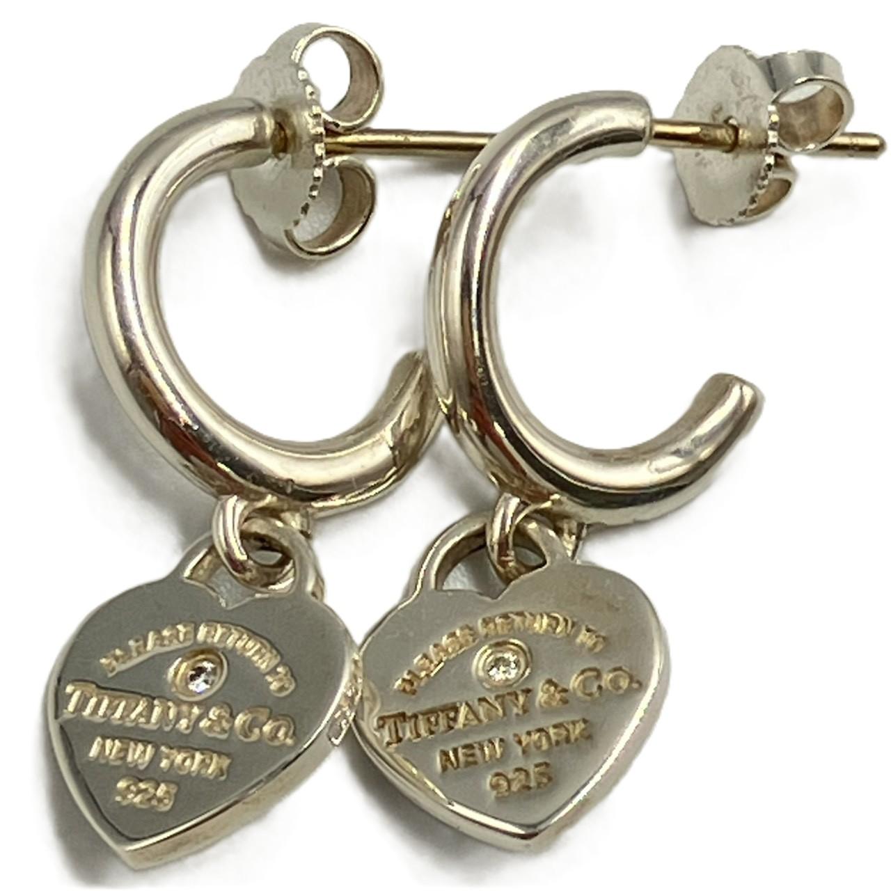 ティファニー リターン トゥ ミニハート フープピアス シルバー 925 ダイヤモンド