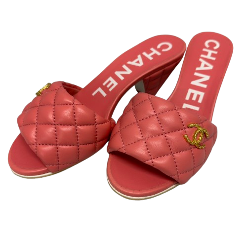 CHANEL シャネル  キルティング ミュールサンダル ココマーク 