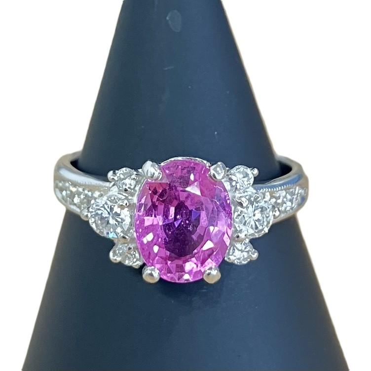 Pt900 リング ピンクサファイア 5.23g